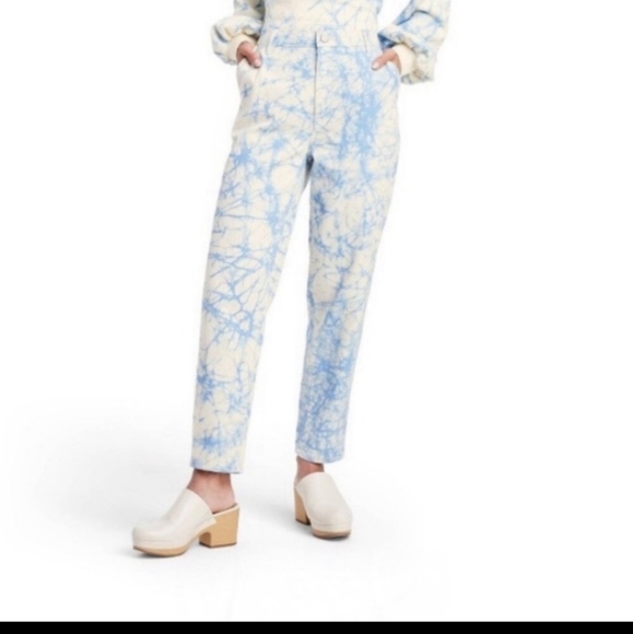 Rachel Comey blue tie-dye high rise mom jeans new women's size 2 - Picture 3 of 10